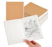 Zhanmai Lot de 10 carnets de voyage lignés format passeport, 40 feuilles rechargeables en papier kraft pour journaux, planificateurs, agendas