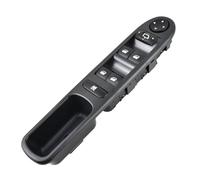 ZhanNuoBHd Interrupteur Vitre Électrique pour Citroen C4 2004 2005 2006 2007-2011 Interrupteur Principal Lève-vitre Électrique avec Bouton Rétroviseur LHD 6554.HA 9651464577(Round Panel)