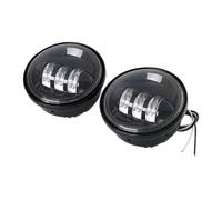 ZhanNuoBHd LED Phare Feux Croisement LED Pour Motos 4.5 Pouces Feu Antibrouillard Pour Softail Pour Touring Street Road Glide King Projecteur Spot Portée Moto(Black)