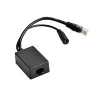 ZHANQGING Convertisseur PoE GPOE-24V10W | Power CC 2,1mm vers Appareil 24V Jusqu'à 100m par Câble Réseau CAT5e CAT6 CAT7 10/100/1000 | CC 2,1x5,5mm Passthru 24~30V, RJ45 Femelles Data+ Power Out