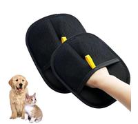 YYJRYE Double-Sided Pet Grooming Gloves, Hands on Pet Static Hair Removal Gloves, Pet Hair Remover Gloves for Dog & Cat, Reusable Pet Grooming Gloves for Washing, Deshedding, Grooming