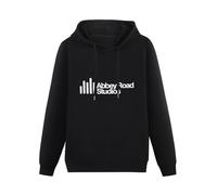 zhanxiangzhi Abbey Road Studios Logo Music Hoody Unisex Ptinted Hoodies Long Sleeve Men's Hooded with Pocket Black L