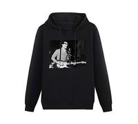 zhanxiangzhi Buddy Holly Vinyl Poster CD Hoody Unisex Ptinted Hoodies Long Sleeve Men's Hooded with Pocket Black XL