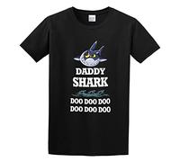 zhanxiangzhi Daddy Shark Doo Doo Mommy Baby Sister Brother Unisex 100% Cotton Short-Sleeve T-Shirts Black XL