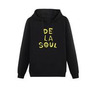 zhanxiangzhi De La Soul Golden Era Hip Hop is Dead 3 Feet High and Rising 90S 80S Unisex Hoody with Pocket Black M