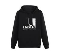 zhanxiangzhi Electronic Music Studios Synthi Aks EMS Retro Synth Vcs3 Hoody Unisex Long Sleeve Hooded with Pocket Black L