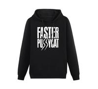 zhanxiangzhi Faster Pussycat Glam Metal Hard Rock Hoody Unisex Ptinted Hoodies Long Sleeve Men's Hooded with Pocket Black XL