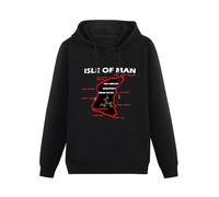 zhanxiangzhi Moto Tourist Trophy Isle of Aglietta Printed Hoody Unisex Long Sleeve Hooded with Pocket Black M