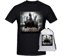zhanxiangzhi Powerwolf Blood of The Saints Men's Relaxed Fit Cotton Round Neck T Shirt Black M