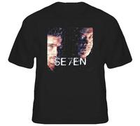 zhanxiangzhi Seven Se7En Movie Poster Thriller Horror T-Shirt for Men Shirt Black M