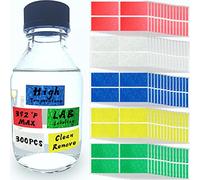 ZHANXUBIO Lot de 300 étiquettes de laboratoire - 40 x 20 mm - Rouge, vert, bleu, blanc, jaune - Résistant aux températures élevées - Pour le codage et le marquage des couleurs