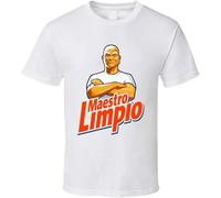 ZHAO41XIONG Mr Maestro Limpio Clean Retro Funny Costume T Shirt(XX-Large)