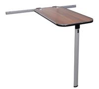 ZHAOBEIK Table Pliante Camping Car, Amovible Table Camping Car, avec Deux Emplacements pour Gobelets, Charge Maximale de 25kg, pour Caravanes(Brown)