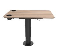 ZHAOBEIK Tables de Camping, Table Camping Car avec éLévateur Pneumatique, Coulissement dans 4 Directions, avec Deux Fentes pour Tasses(Yellow)