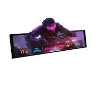 ZHAOCAILIN Mini moniteur 11,3" - Écran LCD FHD IPS1920x440, écran secondaire d'ordinateur, moniteurs de température CPU avec boîtier pour PC PC Temp Windows Aida64 CPU GPU Monitor