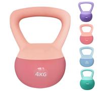 ZhaoCo Kettlebell Souple pour Fitness à Domicile Musculation | Kettlebells Silencieuse 4kg 6kg 8kg 10kg, Remplie de Sable de Fer, Poignée Antidérapante et Respectueux du Sol
