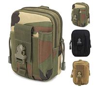 ZhaoCo Sac Tactique Ceinture, Sacoche Ceinture La Pochette Nylon Multifonctionnelle Molle EDC Gadget Utilitaire téléphone cellulaire pour Randonnée Voyage Sport Plein-air - Camouflage