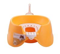 Zhaoj24-05 Bacs à litière Bac à litière double ouvert, bac for chat de style toilette, fournitures for animaux compagnie anti-éclaboussures, toilettes for dessus for un nettoyage facile(Green)