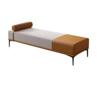 Zhaoj24-05 Banc Banc de Rangement en Tissu for entrée, Banc rembourré for Bout de lit de Chambre à Coucher, Repose-Pieds de Salon, Repose-Pieds, Orange Tabouret de Chambre(120 * 50 * 42cm)