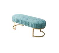 Zhaoj24-05 Banc Banc d'entrée élégant en Velours, Rembourré capitonné, Banc de lit, Ottoman avec Pieds dorés, for Salon, Foyer, Chambre à Coucher Tabouret de Chambre(Blue,120 * 40 * 45cm)
