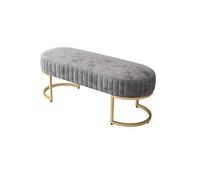Zhaoj24-05 Banc Banc d'entrée élégant en Velours, Rembourré capitonné, Banc de lit, Ottoman avec Pieds dorés, for Salon, Foyer, Chambre à Coucher Tabouret de Chambre(Grigio,100 * 40 * 45cm)