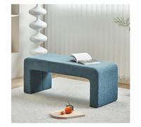 Zhaoj24-05 Banc Banc d'entrée rembourré, Banc d'extrémité de lit for Chambre à Coucher, Banc Ottoman en Boucle, Banc à Chaussures Moderne for entrée, Salon Tabouret de Chambre(Blue,80 * 40 * 45cm)