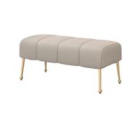 Zhaoj24-05 Banc Bancs de Chambre rembourrés Cousus avec Pieds dorés, Banc d'entrée, Repose-Pieds, Banc de Salle à Manger for Chambre à Coucher, Salon, Gris Tabouret de Chambre(140 * 45 * 45cm)