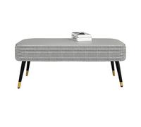 Zhaoj24-05 Banc Bancs rembourrés for Chambre à Coucher, Tabouret Repose-Pieds de Salon avec Pieds en métal for entrée, Salle à Manger, Chambre à Coucher, Bout de lit Tabouret de Chambre(Light Grey)