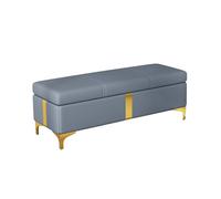 Zhaoj24-05 Banc Chambre Banc De Rangement Bout De Lit Canapé en Cuir Banc Fenêtre Assis Cheminée Rangement Jouets... Tabouret de Chambre(Blue,120 * 40 * 45cm)