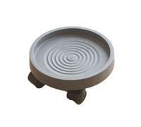 Zhaoj24-05 Piédestal pour bonsaï Plateau de jardinière Rond Mobile à roulettes, Base en Plastique trempé for bonsaï extérieur et intérieur(Blanc,Petit)