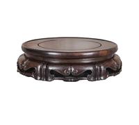 Zhaoj24-05 Piédestal pour bonsaï Présentoir Rotatif en ébène, Support Rond for Pot de Fleurs, Vase et Plante d'intérieur(Moyen)