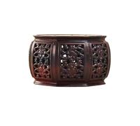 Zhaoj24-05 Piédestal pour bonsaï Vase Miniature en Bois Creux avec Base Pot(Moyen)
