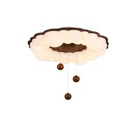 Zhaoj24-05 Plafonniers Plafonnier de chambre à coucher style médiéval en noyer français, grain bois, lampe d'étude rétro forme nuage