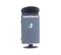 Zhaoj24-05 Poubelles extérieures Poubelle d'extérieur en acier inoxydable avec cendrier, poubelle métal for lieux publics