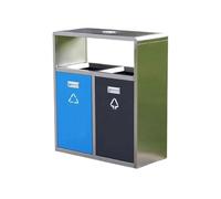 Zhaoj24-05 Poubelles extérieures Poubelle double en acier inoxydable for zones commerciales extérieures avec cendrier