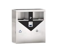 Zhaoj24-05 Poubelles extérieures Poubelle double en métal for usage extérieur, poubelle commerciale acier inoxydable