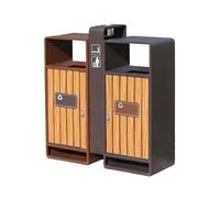 Zhaoj24-05 Poubelles extérieures Poubelle en acier inoxydable et plastique for espace fumeur public extérieur