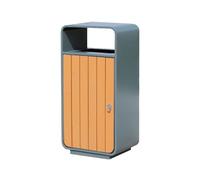 Zhaoj24-05 Poubelles extérieures Poubelle en acier inoxydable et plastique for extérieur, hôtel, rue commerciale