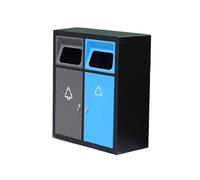 Zhaoj24-05 Poubelles extérieures Poubelle métallique double for extérieur, rue, place, espaces publics