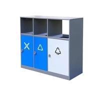 Zhaoj24-05 Poubelles extérieures Trois catégories de poubelles rue Poubelles en métal for espaces publics extérieurs