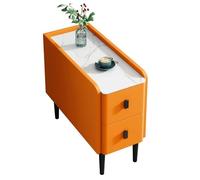 Zhaoj24-05 Tables d'appoint Canapé de Salon Buffet étroit Table d'appoint Armoire Rangement avec 2 tiroirs étroite canapé Meuble Fente(Orange,25x80x60cm)