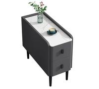 Zhaoj24-05 Tables d'appoint Canapé de Salon Buffet étroit Table d'appoint Armoire Rangement avec 2 tiroirs étroite canapé Meuble Fente(Dark Gray,25x80x60cm)