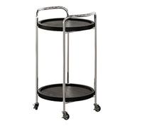 Zhaoj24-05 Tables d'appoint Table d'appoint Ronde rétro Minimaliste for canapé, étagère Mobile à roulettes, Table d'angle, Chariot de Rangement(Noir)