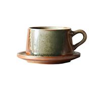 Zhaoj24-05 Tasses à thé, café et chocolat chaud personnalisées rétro en céramique, tasses à café faites à la main avec assiettes, tasses à thé de l'après-midi, tasses à café résistantes à la chaleur