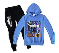zhaojiexiaodian Garçon Unisexe 3D Imprimer Pull Enfants Jogging Hoodies Sweat Survêtements Vêtements de Sport Jumper Hip Hop Streetwear À Capuche Hauts (as4, numeric, numeric_130, regular, BLEU-2)