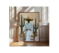 ZHAOLIN Affiche bohème africaine, style preppy, art mural bohème vintage et funky, impression sur toile, décoration murale minimaliste (80x120cm/sans cadre)