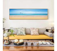 ZHAOLIN Affiches et impressions de paysages marins modernes, art mural, peinture sur toile, dauphins, mouettes, plage, photos pour salon, décoration d'intérieur, 40 x 120 cm, sans cadre