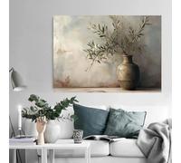ZHAOLIN Art mural minimaliste vintage Italie Olivier dans un vase Toile Peinture Affiche Impressions Nature Morte Botanique Antique Décoration d'intérieur 80 x 110 cm (32 x 43 pouces) Sans cadre