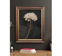 ZHAOLIN Impression florale sombre vintage, art mural floral mystérieux, art mural floral rustique botanique sombre, décoration florale antique pour salon (50x70cm/sans cadre)