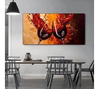 ZHAOLIN - Peinture abstraite, art mural, toile sans cadre, 80x160 cm (32x63 pouces), pour salon, chambre, décoration murale moderne